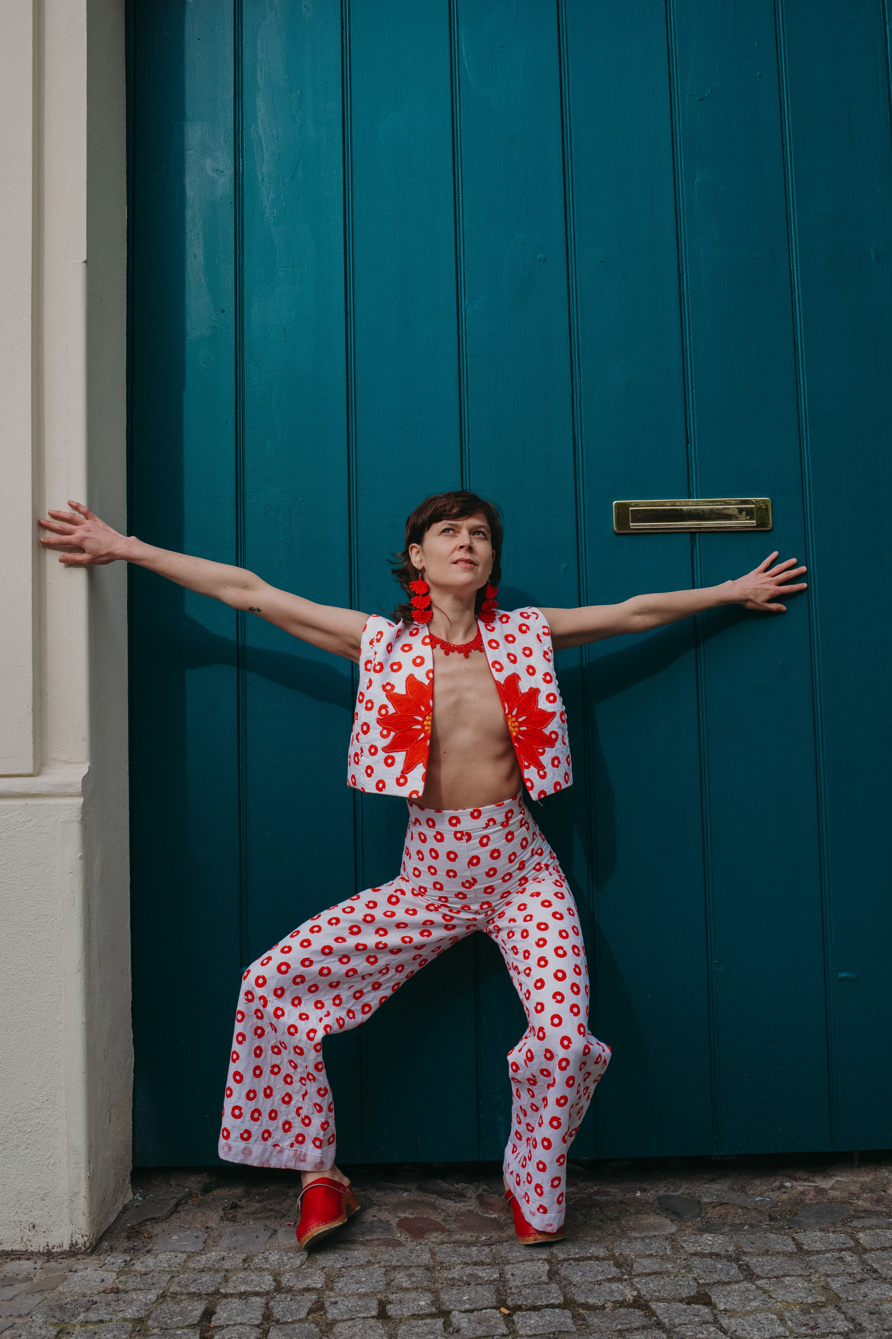 Giraffe Pants : Emerald Green Paisley – Helena Fontaine