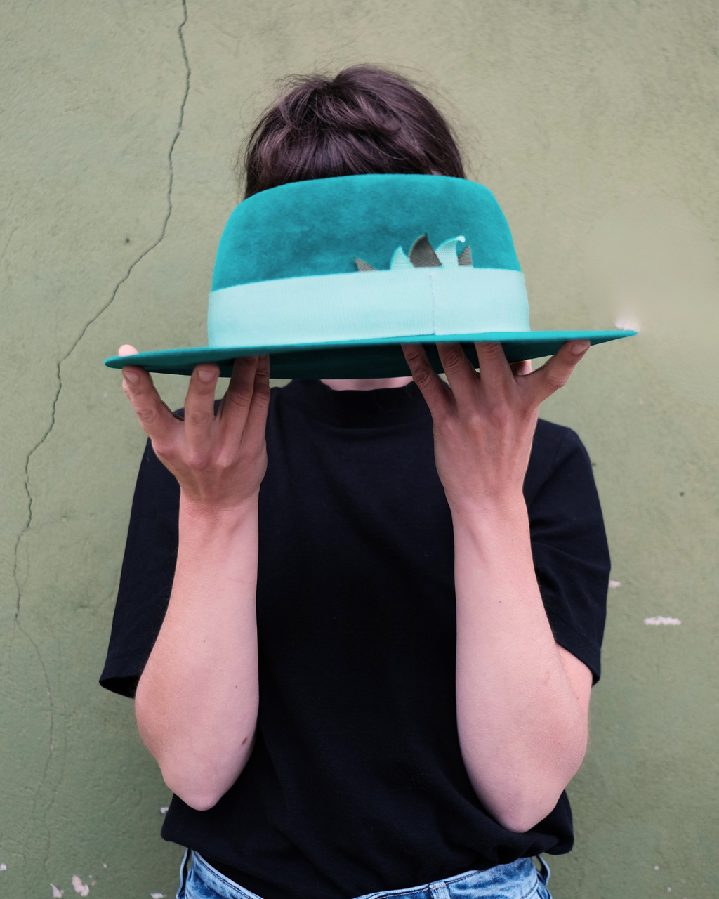 Emerald Velvet Fedora