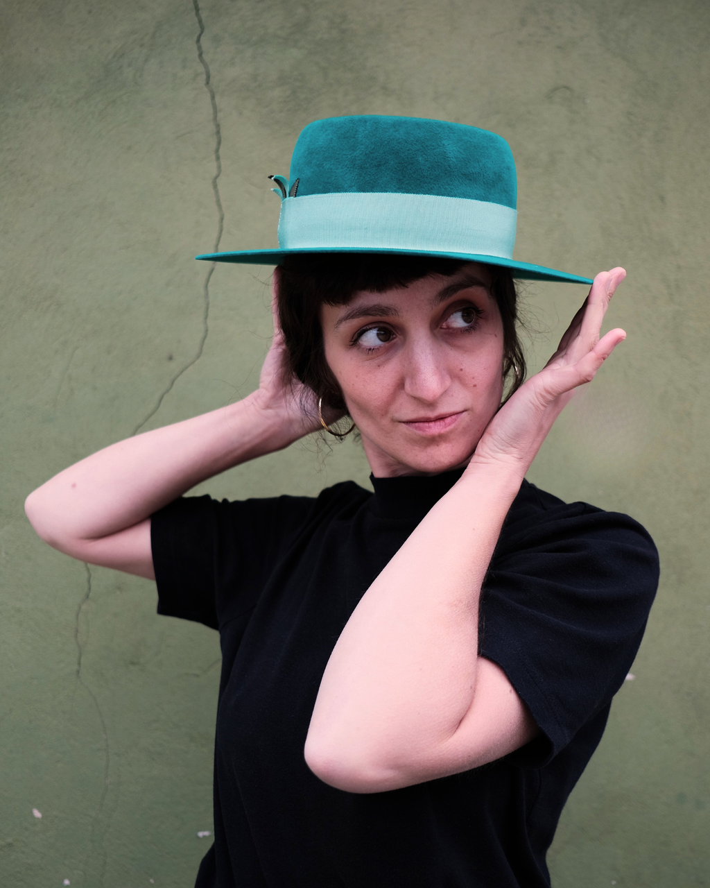 Emerald Velvet Fedora